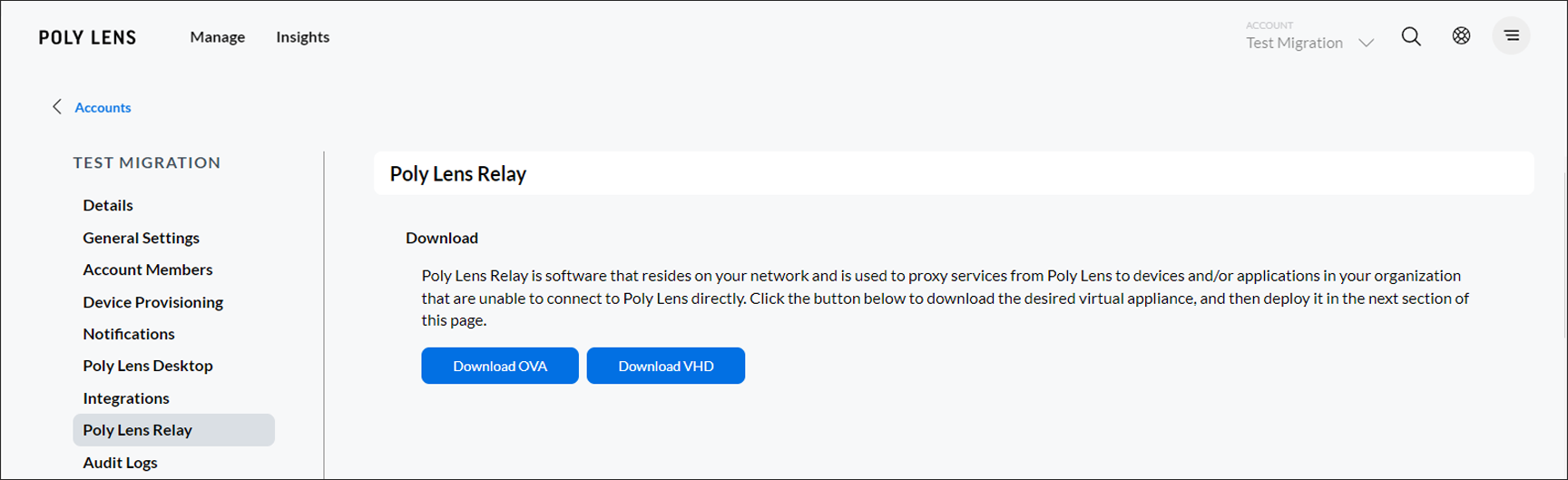 Poly Lens Relay Download page