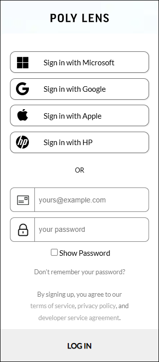 Poly Lens Login